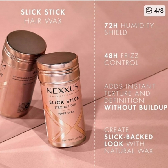 Nexxus Strong Hold Hair Wax Slick Stick for Slicked-Back Look (New) - Picture 3 of 5